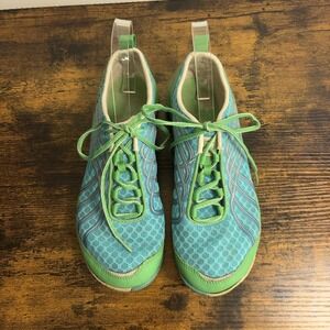 Merrell Barefoot Road Glove Dash 2 Running Shoes‎ Womens Sz 9 Blue Green